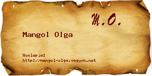 Mangol Olga névjegykártya